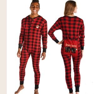 Lazy One adult onesie Bear Cheeks pajamas